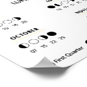 2027 Witchcraft Moth Celestial Lunar Moon Calendar Poster (Ecke)