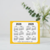 2028-2029 Gold Mini School Year Calendar by Janz Postkarte (Stehend Vorderseite)