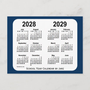 2028-2029 Police Box Blue School Calendar by Janz Postkarte