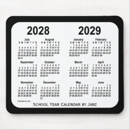 2028-2029 Schwarz-Weiß-Schulkalender von Janz Mousepad