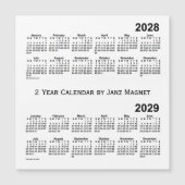 2028-2029 Weißer 2-Jahres-Kalender von Janz Magnet (Vorderseite)