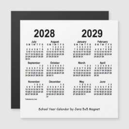 2028-2029 Weißes Schuljahr - Kalender von Janz Magnetkarte