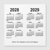 2028-2029 Weißes Schuljahr - Kalender von Janz Magnetkarte (Vorderseite)