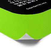 2028-2029 Yellowgreen Neon School Calendar by Janz Poster (Ecke)