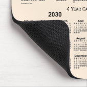 2028-2031 Weißer Vierjahreskalender von Janz Mousepad (Ecke)