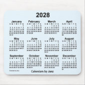 2028 Alice Blue Calendar by Janz Mouse Pad Mousepad (Vorne)
