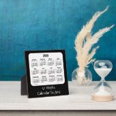 2028 Black 52 Weeks Calendar von Janz Fotoplatte (InSitu)