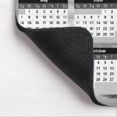 2028 Calendar Brushed Steel Wavy Abstract Mousepad (Ecke)