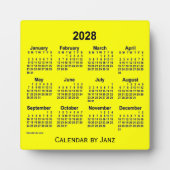 2028 Gelber Schreibtisch Kalender von Janz Fotoplatte (Vorderseite)