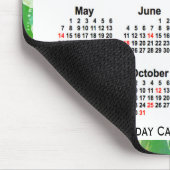 2028 Green Holiday Art Calendar by Janz Mouse Pad Mousepad (Ecke)
