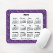 2028 Lila Diamonds Calendar von Janz Mouse Pad Mousepad (Mit Mouse)