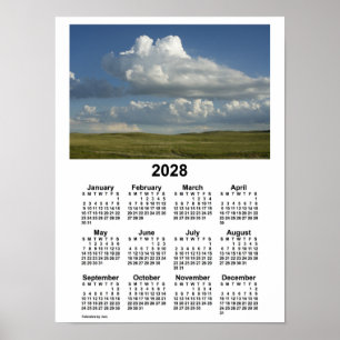 2028 Nebraska Sandhills Calendar von Janz Poster
