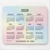 2028 Rainbow Cloud Calendar by Janz Mousepad (Vorne)