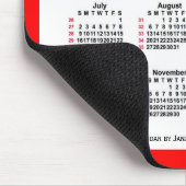 2028 Red 52 Weeks ISO Kalender von Janz Two Tone Mousepad (Ecke)