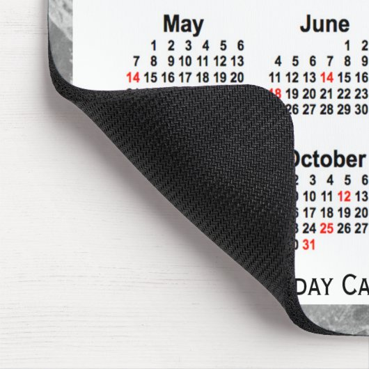 2028 Silver Holiday Art Calendar von Janz Mouse Pa Mousepad (Ecke)