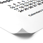 2028 Weißer Kalender von Janz Print Poster (Ecke)