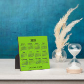 2028 Yellow Green Desk Calendar von Janz Fotoplatte (InSitu)