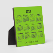 2028 Yellow Green Desk Calendar von Janz Fotoplatte (Vorderseite)
