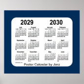 2029-2030 Police Box Blue School Calendar by Janz Poster (Vorne)