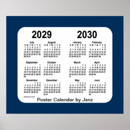 2029-2030 Police Box Blue School Calendar by Janz Poster