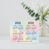 2029-2030 Rainbow Cloud School Calendar by Janz Postkarte (Stehend Vorderseite)