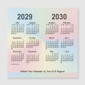 2029-2030 Rainbow School Year Calendar by Janz Magnetkarte (Vorderseite)