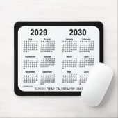 2029-2030 Schwarz-Weiß-Schulkalender von Janz Mousepad (Mit Mouse)