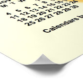 2029-2030 Sonnentage Schuljahr von Janz Poster (Ecke)