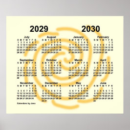 2029-2030 Sonnentage Schuljahr von Janz Poster