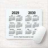 2029-2030 Weißer Schulkalender von Janz Mousepad (Mit Mouse)