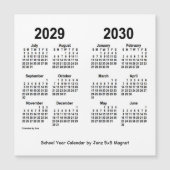 2029-2030 Weißes Schuljahr - Kalender von Janz Magnetkarte (Vorderseite)