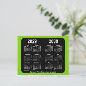 2029-2030 Yellowgreen Neon School Calendar by Janz Postkarte (Stehend Vorderseite)