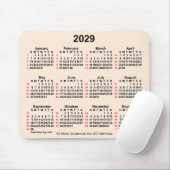 2029 Antik White 52 Weeks ISO Kalender von Janz Mousepad (Mit Mouse)