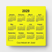 2029 Gelber Schreibtisch Kalender von Janz Fotoplatte (Vorderseite)