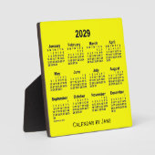 2029 Gelber Schreibtisch Kalender von Janz Fotoplatte (Vorderseite)
