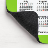 2029 Holiday Yellow Green Calendar von Janz Mousepad (Ecke)