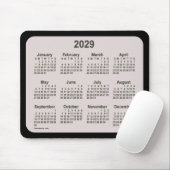 2029 La Boca auf schwarzen Kalender von Janz Two T Mousepad (Mit Mouse)