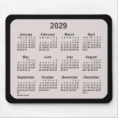 2029 La Boca auf schwarzen Kalender von Janz Two T Mousepad (Vorne)
