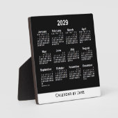2029 Neon White Desk Calendar von Janz Fotoplatte (Vorderseite)
