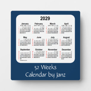 2029 Police Box Blue 52 Weeks Calendar by Janz Fotoplatte