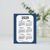 2029 Police Box Blue 6 Month Mini Kalender von Jan Postkarte (Stehend Vorderseite)