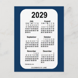 2029 Police Box Blue 6 Month Mini Kalender von Jan Postkarte