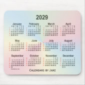 2029 Rainbow Cloud 52 Weeks Calendar by Janz Mousepad (Vorne)