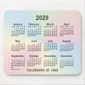 2029 Rainbow Cloud Calendar von Janz Mousepad (Vorne)