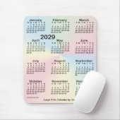 2029 Rainbow Cloud Large Print Calendar by Janz Mousepad (Mit Mouse)