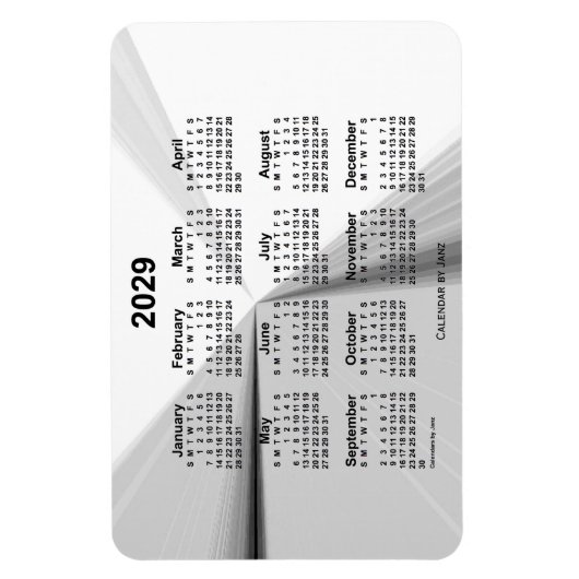 2029 Raucherkalender von Janz 4x6 Magnet (Vertikal)