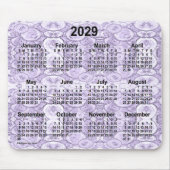 2029 Tiny Bubbles Lila Calendar von Janz Mousepad (Vorne)