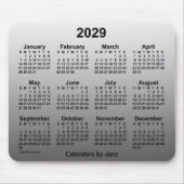 2029 Verblasster Weißkalender von Janz Mousepad (Vorne)