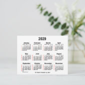 2029 Weißer 52-Wochen-Kalender von Janz Postkarte (Stehend Vorderseite)