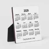 2029 White Desk Calendar von Janz Fotoplatte (Vorderseite)